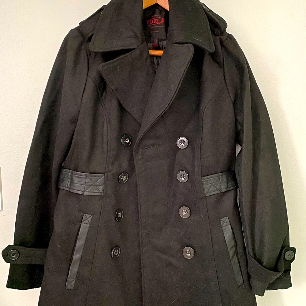 Yoki Black Pea Coat